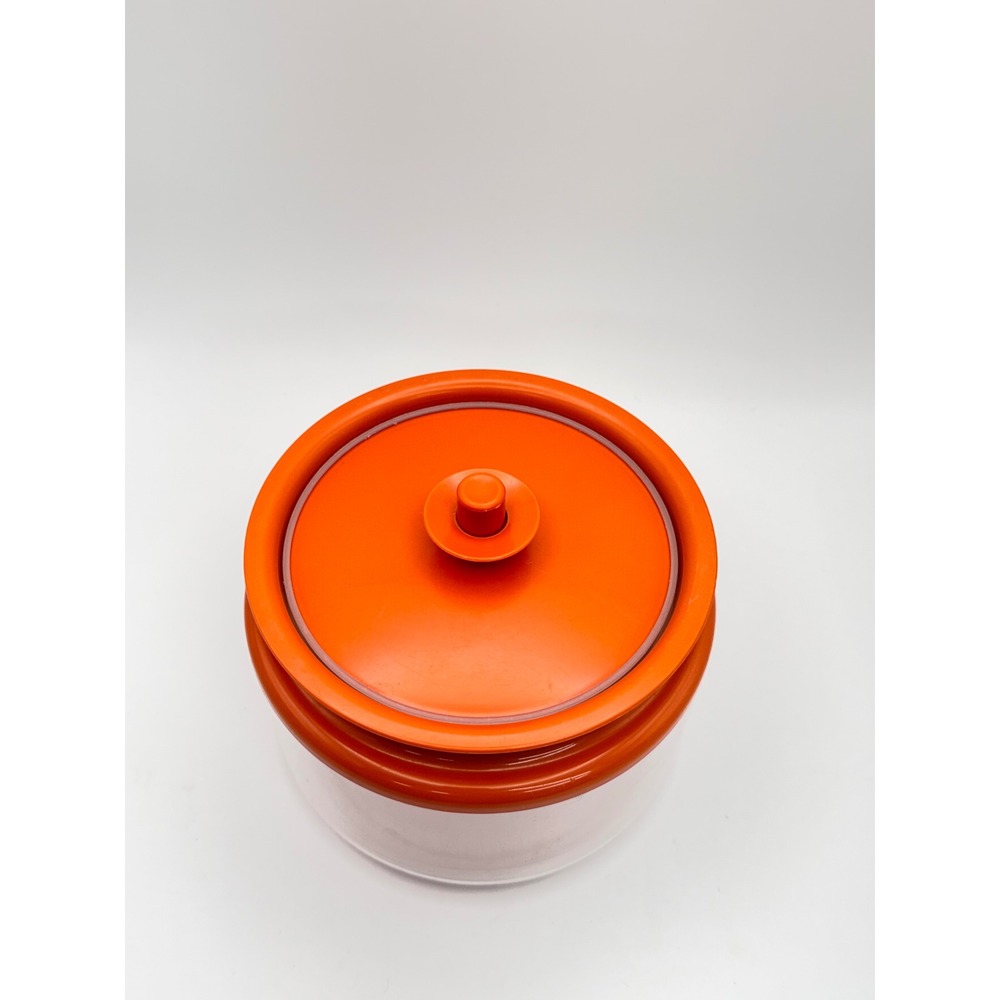 Vintage Tupperware Counterpart Canister Orange Lid Clear 1.5L 6.25 Cup 1330-7 - Picture 3 of 13